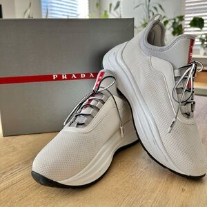 Prada Men's Gray and Black Sneakers